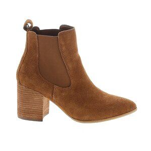 Leather Cognac Heeled Boots